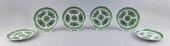 SIX CHINESE EXPORT GREEN FITZH