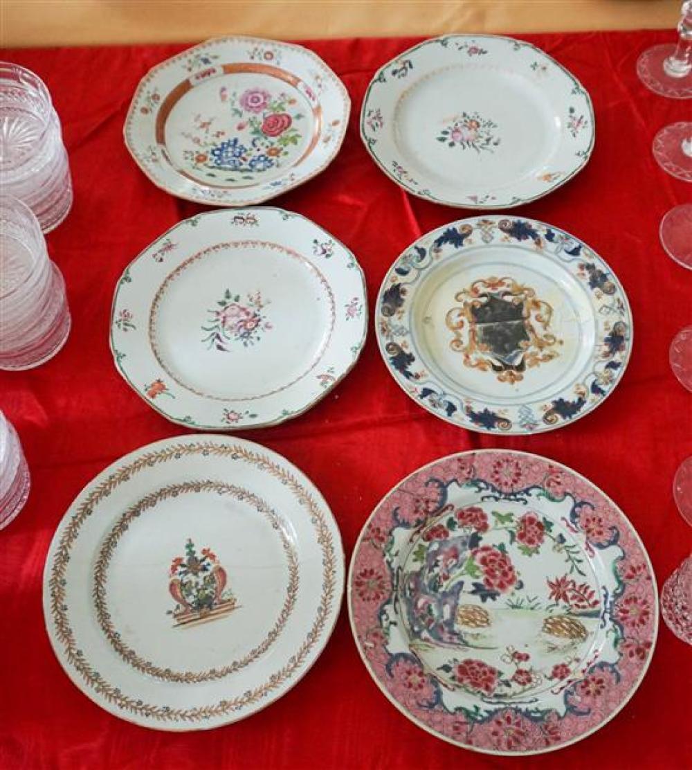 SIX CHINESE EXPORT PORCELAIN