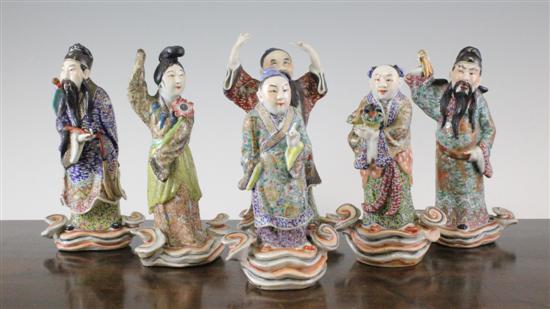 Six Chinese famille rose
