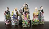 Six Chinese famille rose figur