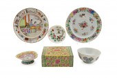 SIX CHINESE FAMILLE ROSE PORCE