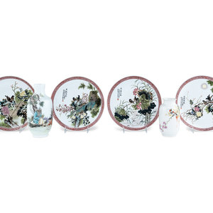 Six Chinese Famille Rose