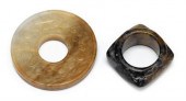 Six Chinese jades, including t