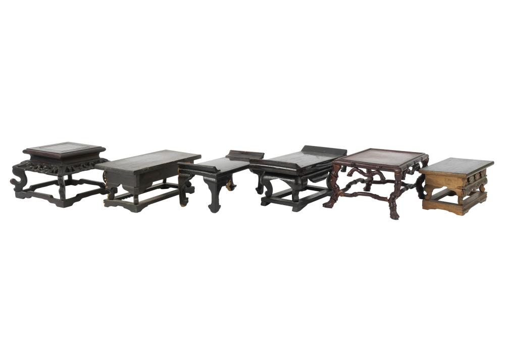 SIX CHINESE MINIATURE TABLESSix