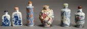 SIX CHINESE PORCELAIN SNUFF BO