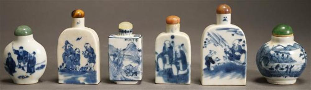 SIX CHINESE PORCELAIN SNUFF