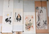 SIX CHINESE SCROLLS, TO INCLUD