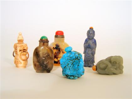 Six Chinese snuff bottles    qing