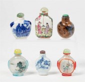 SIX CHINESE SNUFF BOTTLESSix C