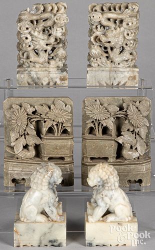 SIX CHINESE STONE CARVINGSSix