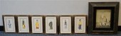 SIX CHINESE WATERCOLORS OF COU