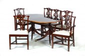 SIX CHIPPENDALE-STYLE CHAIRS A