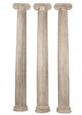 SIX CLASSICAL CARVED WHITEWASH
