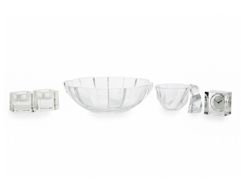 SIX CLEAR GLASS OBJECTSSix clear