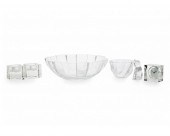 SIX CLEAR GLASS OBJECTSSix cle