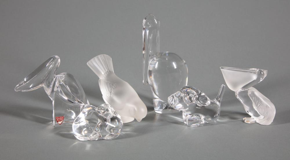 SIX CLEAR OR CLEAR AND FROSTED