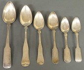 Six coin silver spoons- Beers