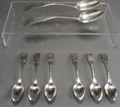 SIX COIN SILVER TEASPOONS BY H
