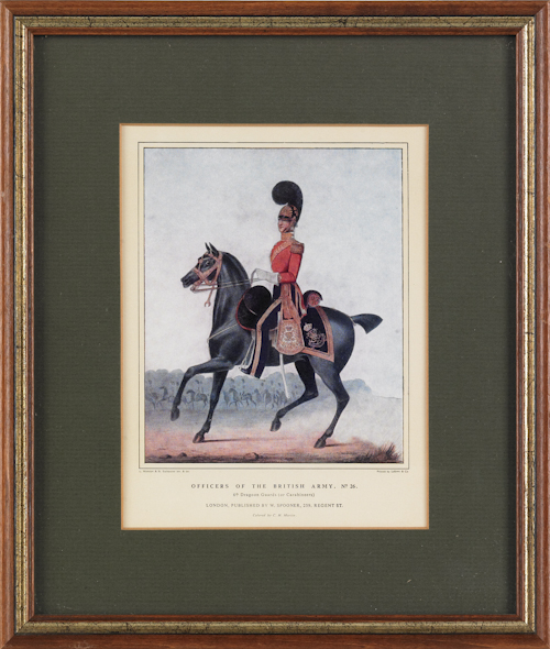 Six color lithographs of British