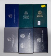 SIX COMMEMORATIVE PROOF SILVER
