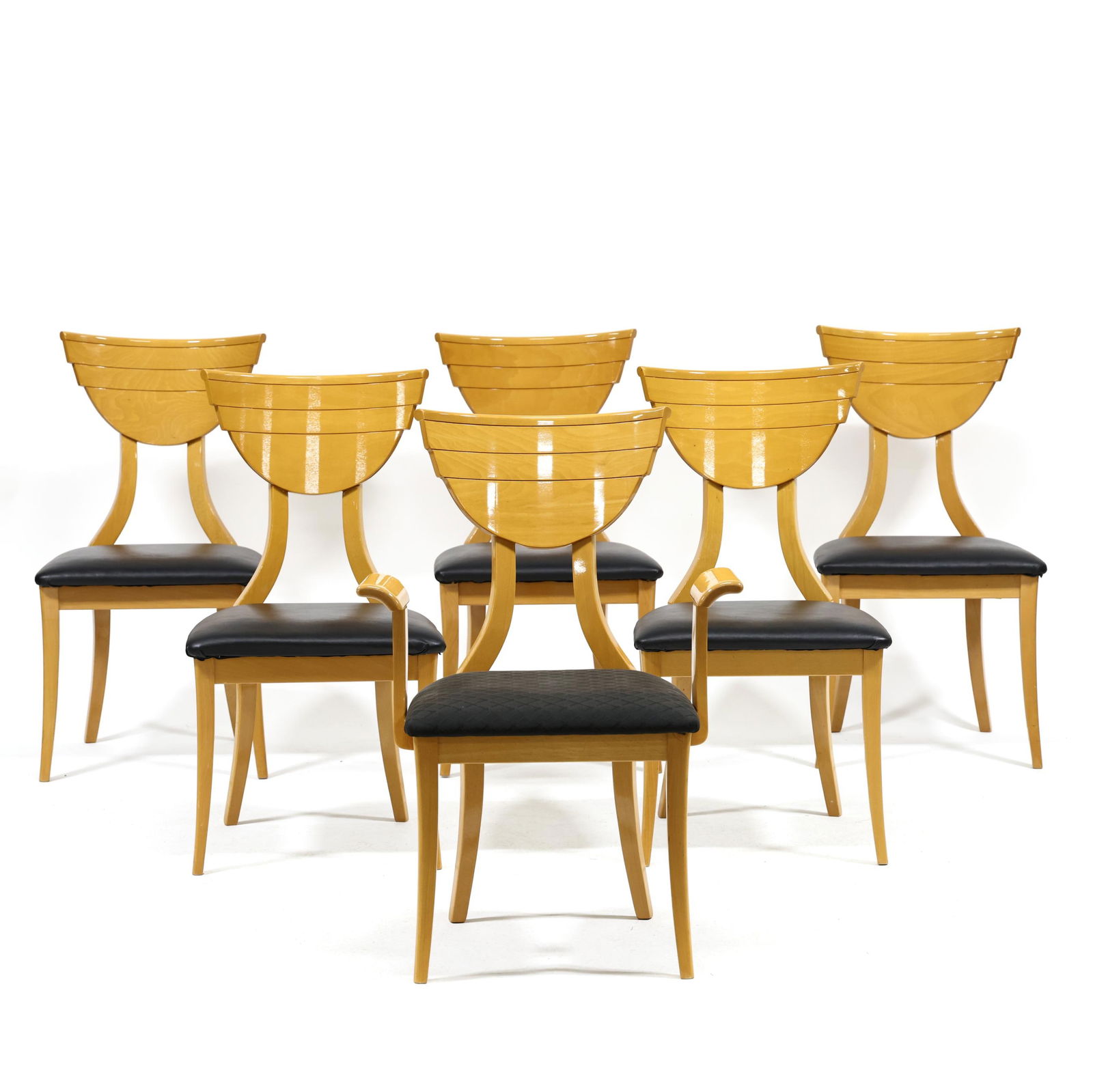 SIX CONTEMPORARY ITALIAN BEECH