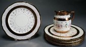 SIX COPPER LUSTRE SERVICE PLAT