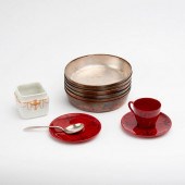 SIX COPPER PANS FROM THE HISTO