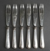 SIX CRISTOFLE SILVERPLATE FISH
