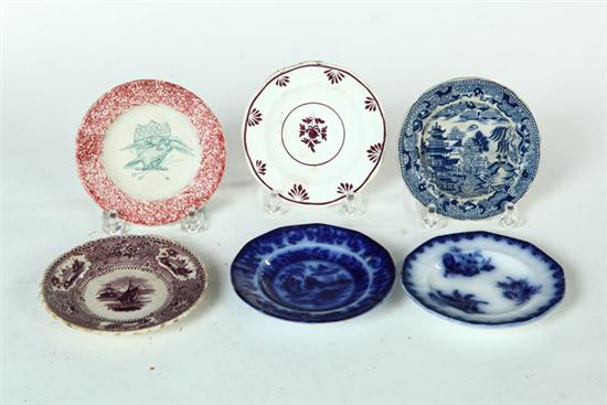 SIX CUP PLATES.  England  1st