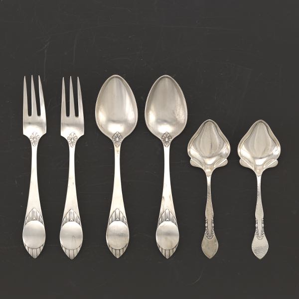 SIX DANISH 826 SILVER UTENSILS,
