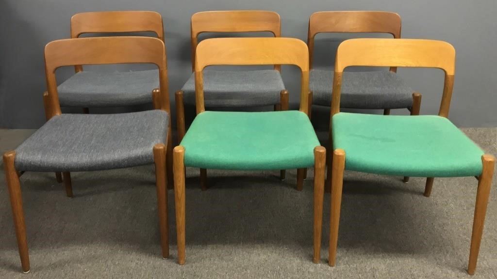Six Danish mid-century modern