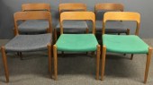 Six Danish mid-century modern