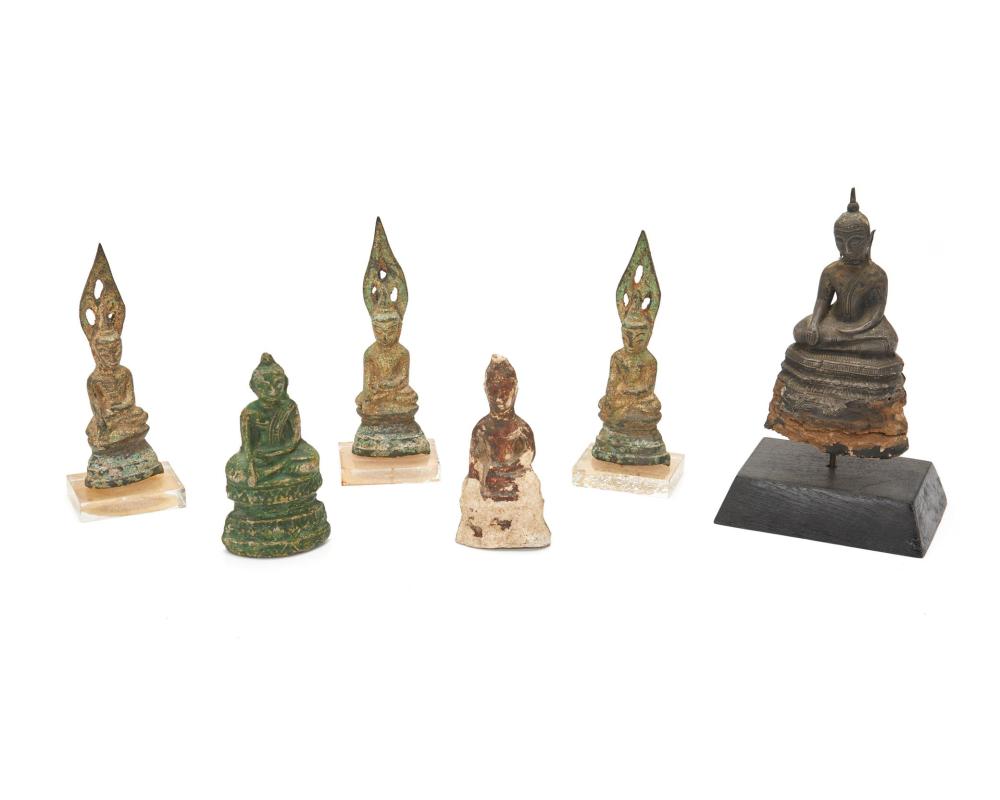 SIX DIMINUTIVE BUDDHA FIGURESSix