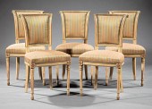 SIX DIRECTOIRE-STYLE PAINTED S