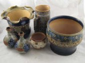 Six Doulton ceramic items bein