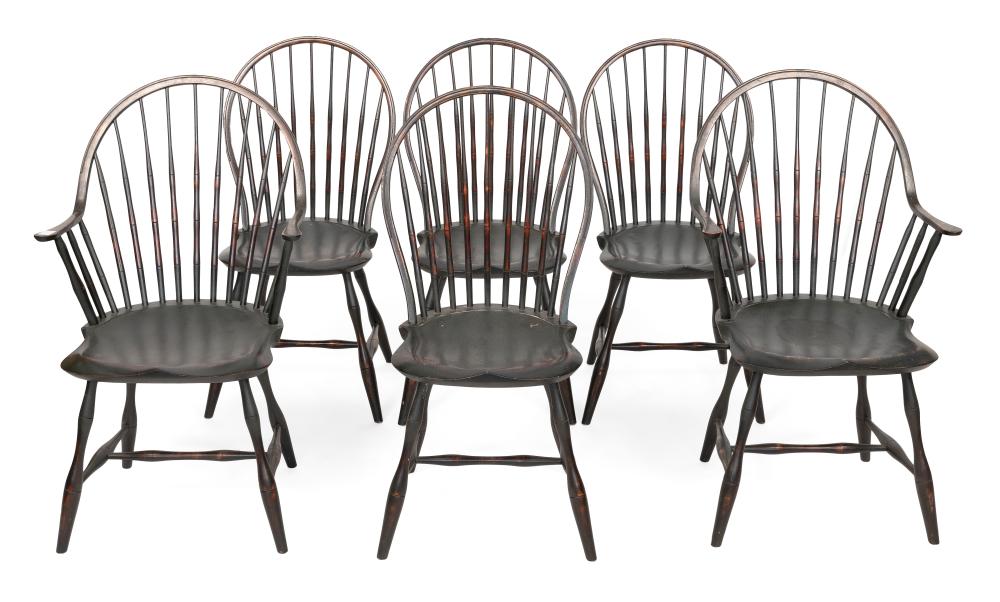 SIX D.R. DIMES WINDSOR CHAIRS NEW