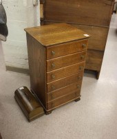 SIX-DRAWER OAK CYLINDER PHONOG