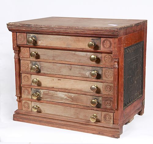SIX-DRAWER SPOOL CABINETA