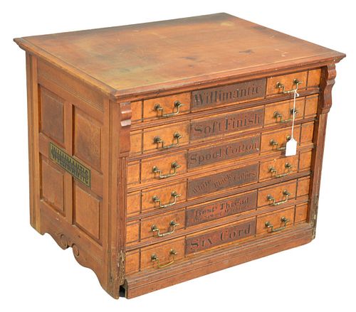 SIX DRAWER WILLIMANTIC SPOOL