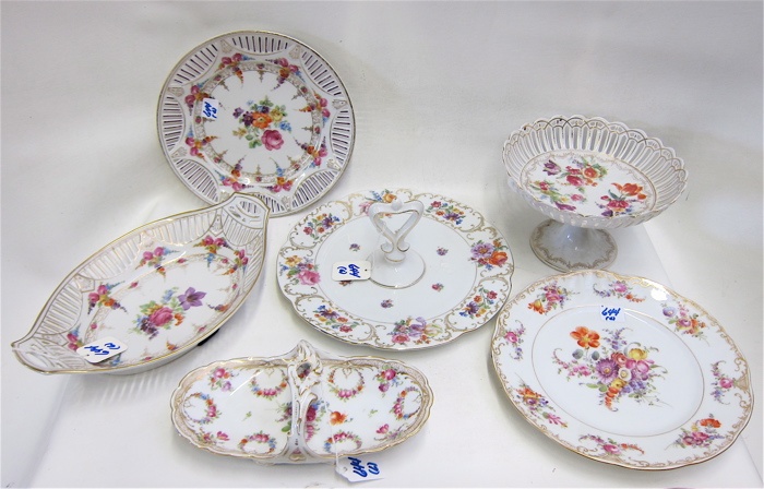 SIX DRESDEN & BAVARIAN SERVING
