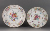 Six Dresden porcelain luncheon