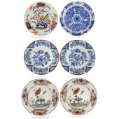 SIX DUTCH DELFT PLATES<br>Six