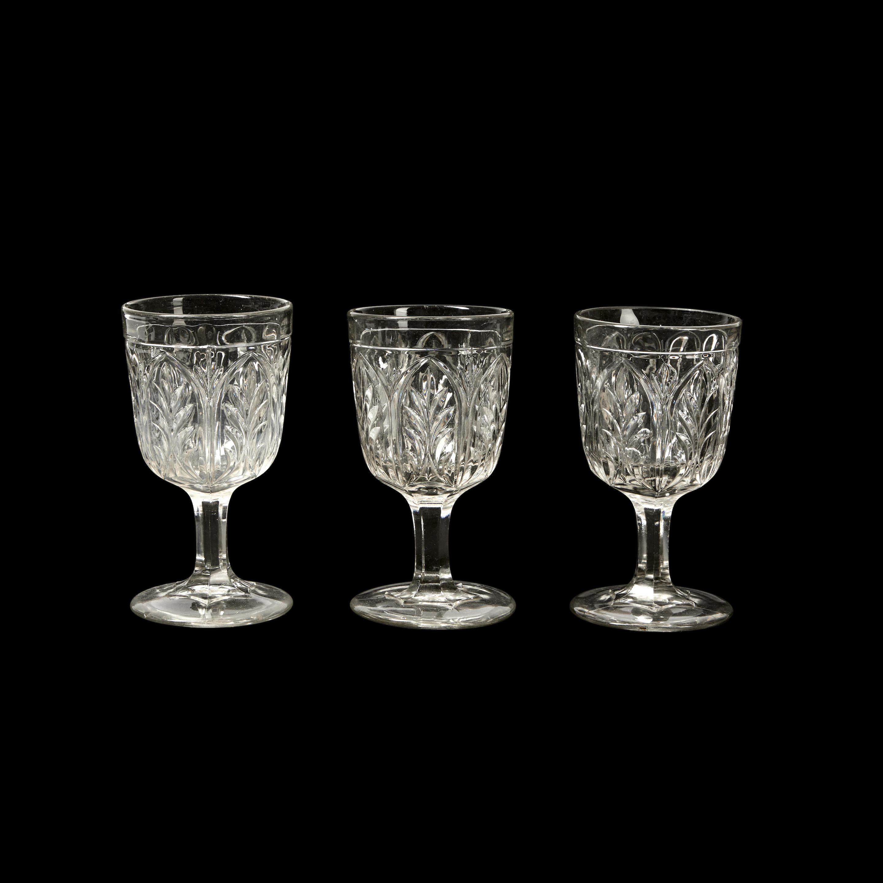 SIX EARLY AMERICAN COLORLESS