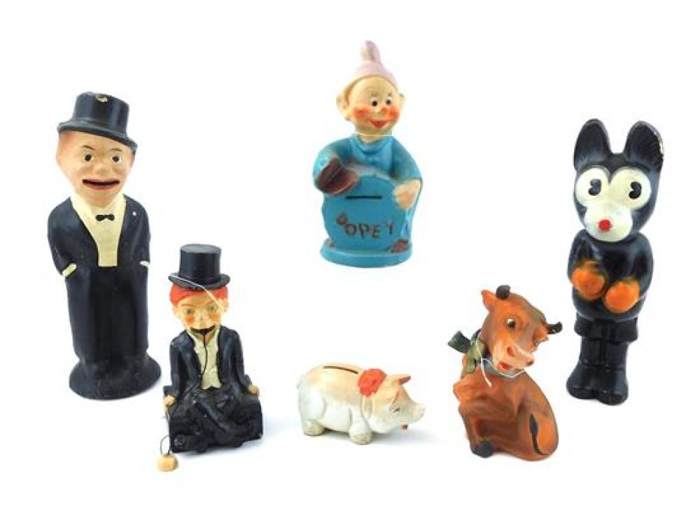SIX EARLY CHARACTER BANKS,