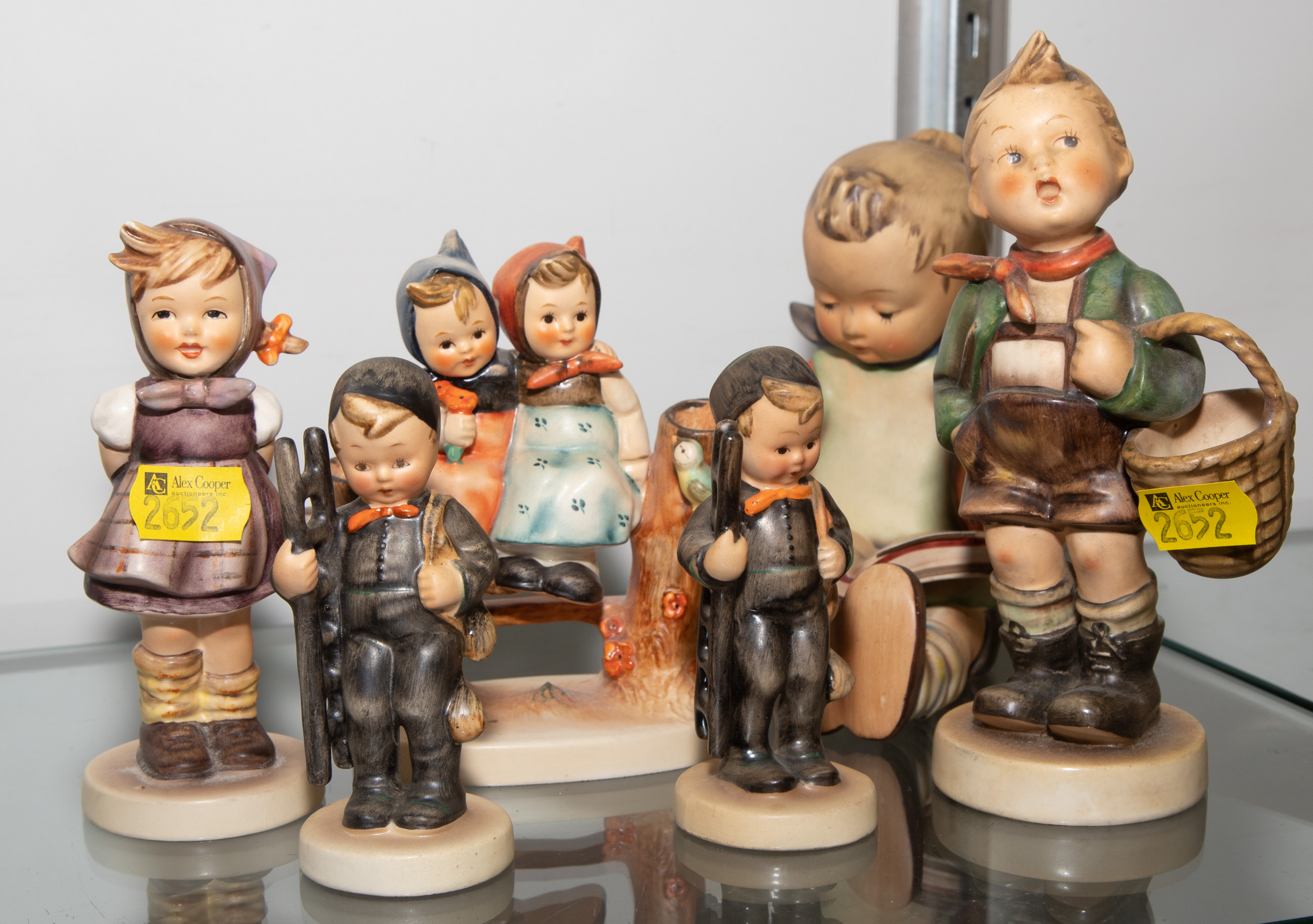 SIX EARLY HUMMEL FIGURES 4 1/4 to 7