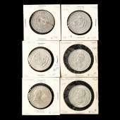 SIX EAST ASIAN SILVER CROWNS T