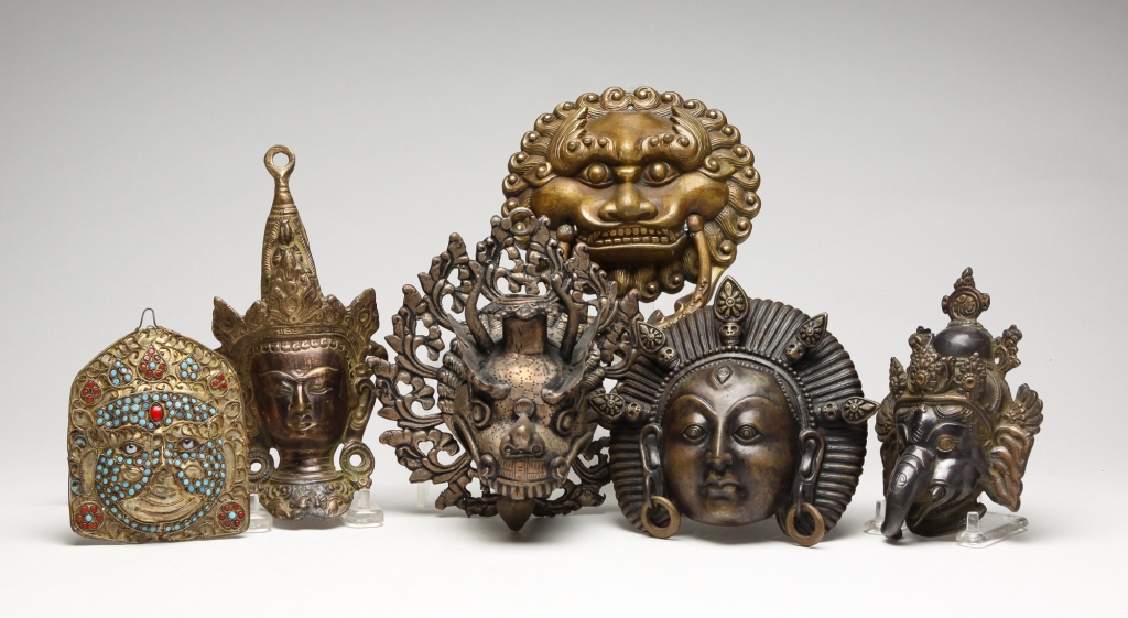 SIX EASTERN METAL FIGURAL