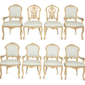 Six Ebanista Dauphine II Gilt