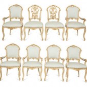 Six Ebanista Dauphine II Gilt