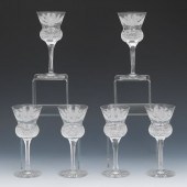 SIX EDINBURGH TALL SHERRY GLAS